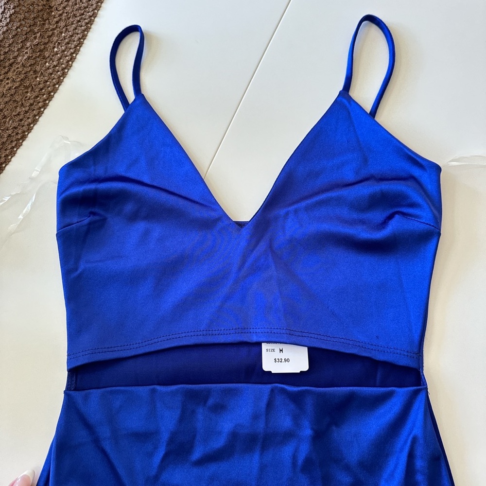 Royal Blue Satin Windsor Dress